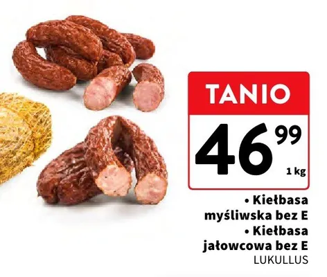 Kiełbasa jałowcowa bez E promocja w Intermarche