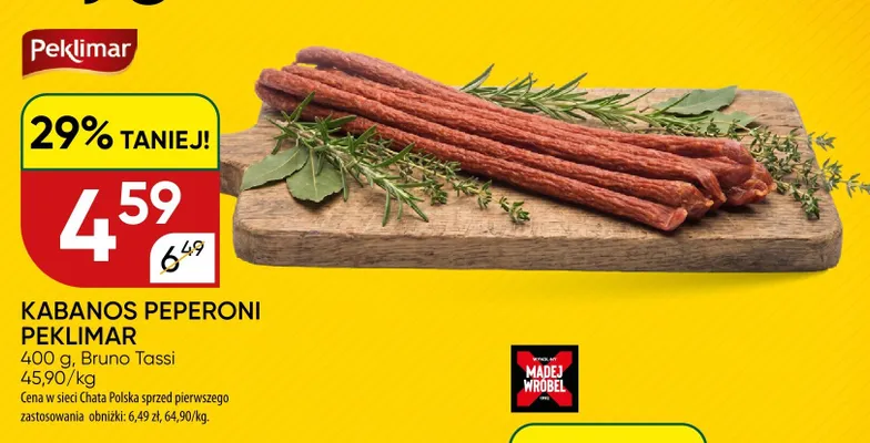 Kabanos peperoni Peklimar Bruno Tassi promocja w Chata Polska