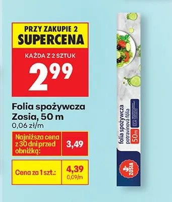 Folia spożywcza promocja w Biedronka