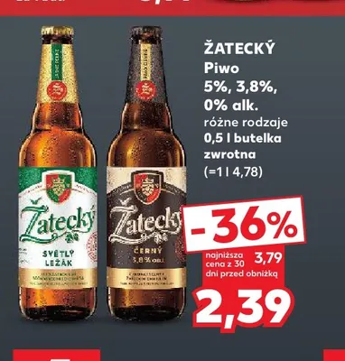 Piwo Žatecký Světlý Ležák promocja w Kaufland