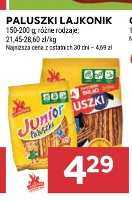 Paluszki Lajkonik promocja w Stokrotka