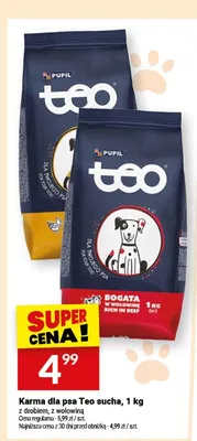 Karma dla psa Teo sucha z wołowiną promocja w Twój Market