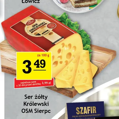 Ser żółty Królewski OSM Sierpc promocja w Gram Market