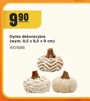 Dynia dekoracyjna 8,5x8,5x9 cm promocja w MR. DIY