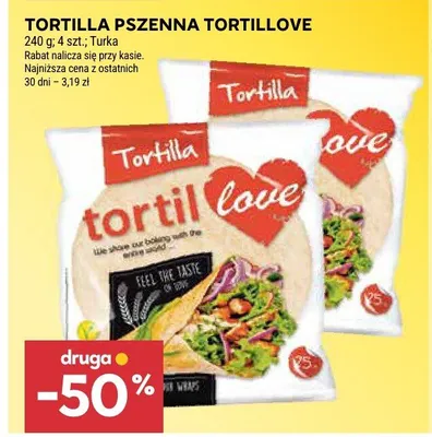 Tortilla pszenna Tortillove promocja w Stokrotka