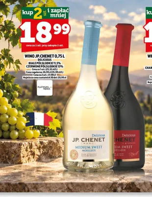 Wino białe JP. Chenet Delicious półsłodkie 11,5% promocja w TOPAZ