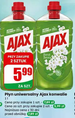 Płyn uniwersalny konwalie promocja w Dino