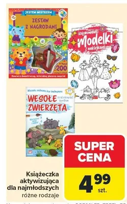Książeczka aktywizująca dla najmłodszych różne rodzaje promocja w Carrefour