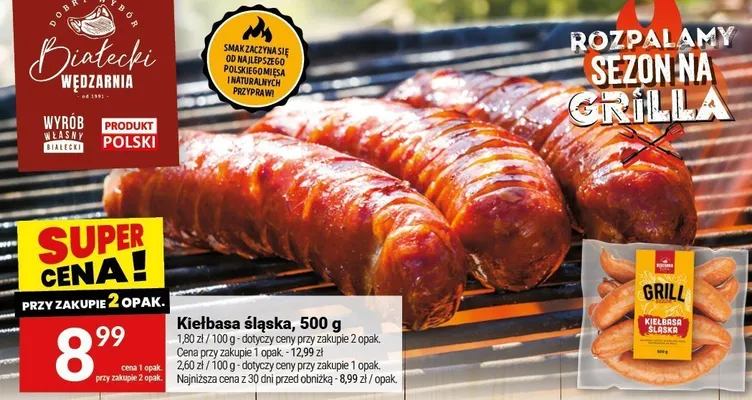 Kiełbasa śląska Białecki Wędzarnia promocja w Twój Market