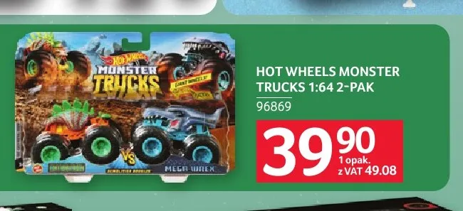 Hot Wheels Monster Trucks 1:64 2-pak promocja w Selgros