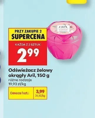 Odświeżacz żelowy okrągły Aril promocja w Biedronka