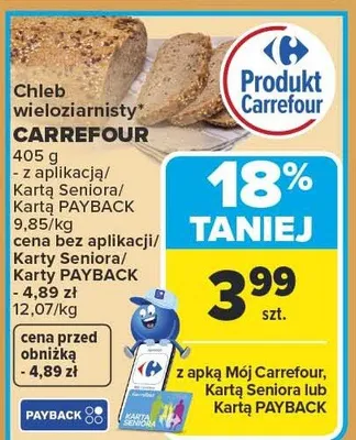 Chleb wieloziarnisty Carrefour promocja w Carrefour