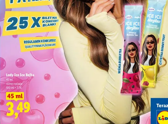 Lody Nordis Ice Ice Bejba Wiśnia Bubble Tea promocja w Lidl