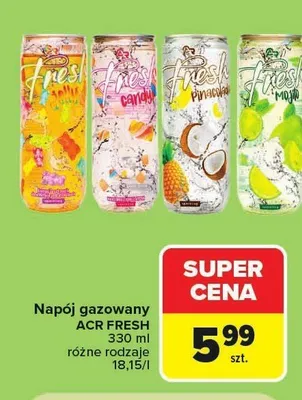 Napój gazowany ACR Fresh Pinacolada promocja w Carrefour