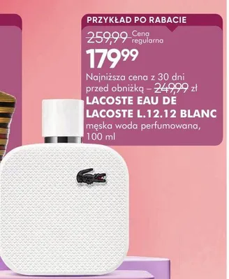 Perfumy Lacoste Eau De Lacoste L.12.12 Bad Blanc męska woda perfumowana promocja w Makro