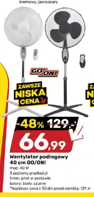 Wentylator podłogowy GO/ON! 40 cm promocja w Bricomarche