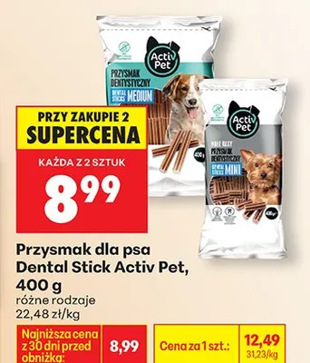 Przysmak dla psa Dental Stick Activ Pet promocja w Biedronka