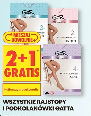 Rajstopy klasyczne Gatta 15 DEN promocja w Biedronka