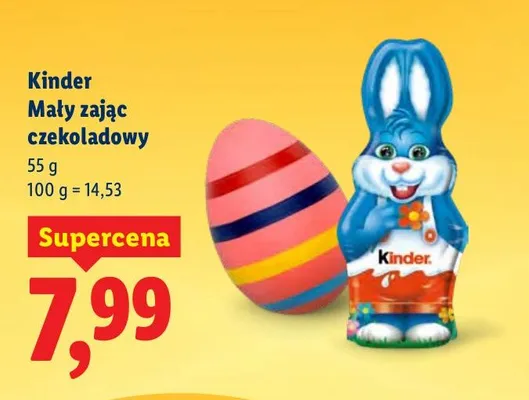 Mały zając czekoladowy Kinder promocja w Lidl
