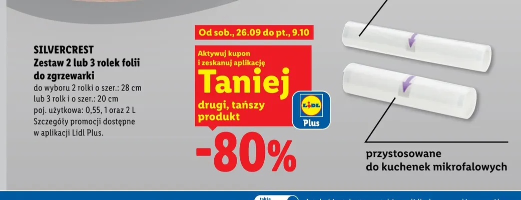 Rolki folii do zgrzewarki Silvercrest 2-pak szerokość 28 cm promocja w Lidl