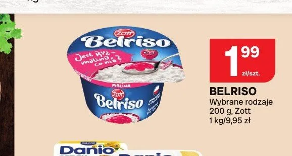 Deser ryżowy Belriso Zott promocja w Chorten