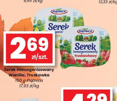Serek homogenizowany truskawka Piątnica promocja w emma MARKET