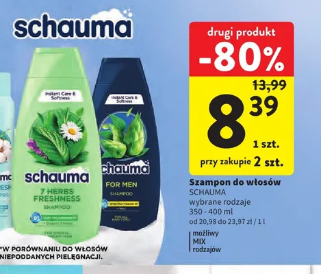 Szampon do włosów Schauma for Men promocja w Intermarche