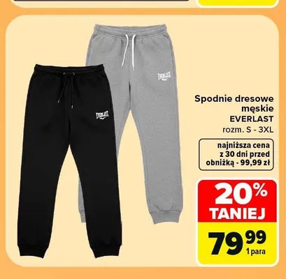 Spodnie dresowe męskie Everlast promocja w Carrefour