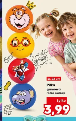 Piłka gumowa śr. 22cm promocja w Kaufland