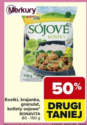 Kostki, krajanika, granulat, kotlety sojowe promocja w Carrefour