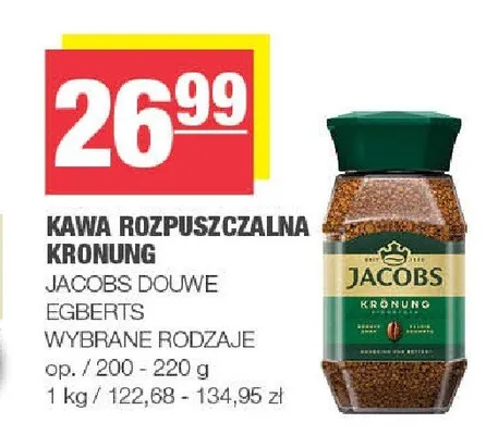 Kawa rozpuszczalna Jacobs Kronung promocja w SPAR