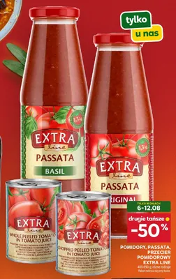 Passata pomidorowa z bazylią Extra Line promocja w Stokrotka