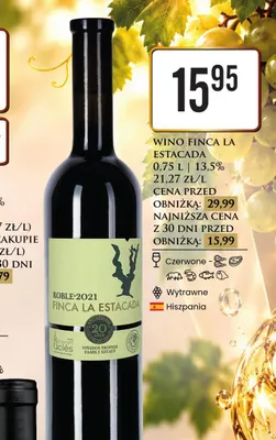 Wino czerwone Finca La Estacada promocja w Dino