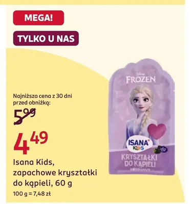 Zapachowe kryształki do kąpieli Isana Kids promocja w Rossmann