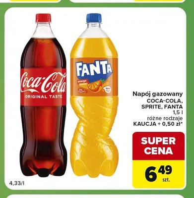 Napój gazowany Sprite promocja w Carrefour Express