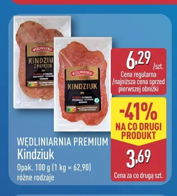 Kindziuk z pieprzem Wędliniarnia Premium promocja w Aldi