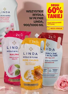 Wszystkie mydła w płynie 900/1000 ml DRUGIE -60% promocja w Biedronka