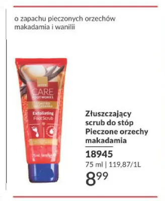Złuszczający scrub do stóp Pieczone orzechy makadamia Avon Care promocja w AVON