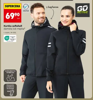 Kurtka softshell męska Go Active promocja w Biedronka