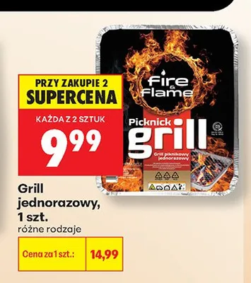 Grill jednorazowy Fire Flame promocja w Biedronka