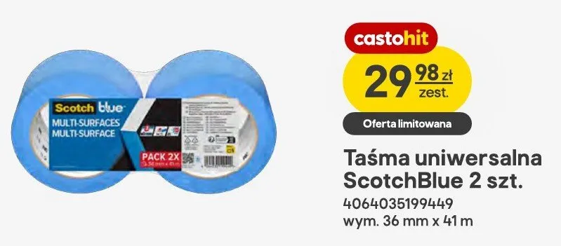 Taśma uniwersalna ScotchBlue 2-pak promocja w Castorama
