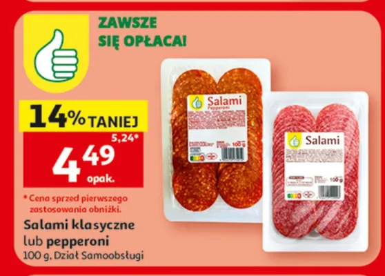 Salami pepperoni promocja w Auchan