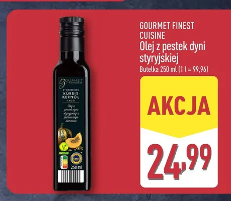 Olej z pestek dyni styryjskiej Gourmet Finest Cuisine promocja w Aldi