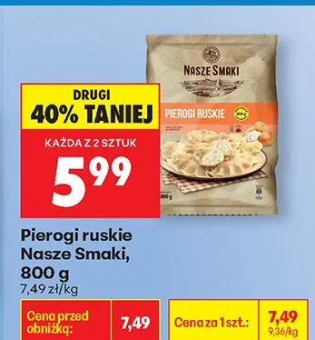 Pierogi ruskie promocja w Biedronka