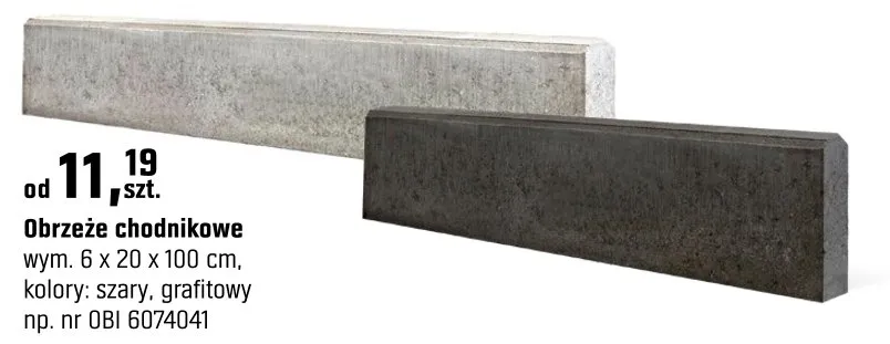 Obrzeże chodnikowe promocja w OBI