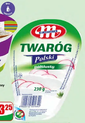 Twaróg Polski półtłusty Mlekovita promocja w Dino