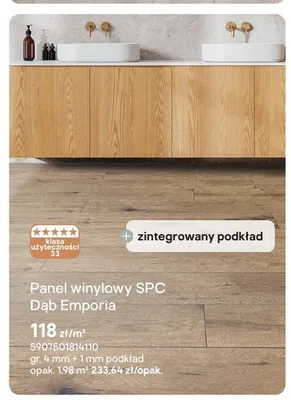 Panel winylowy SPC Dąb Emporia promocja w Castorama