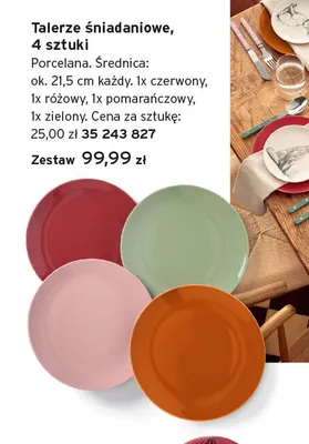 Talerze śniadaniowe Tchibo 4-pak promocja w Tchibo