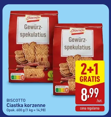 Ciastka korzenne Biscotto promocja w Aldi