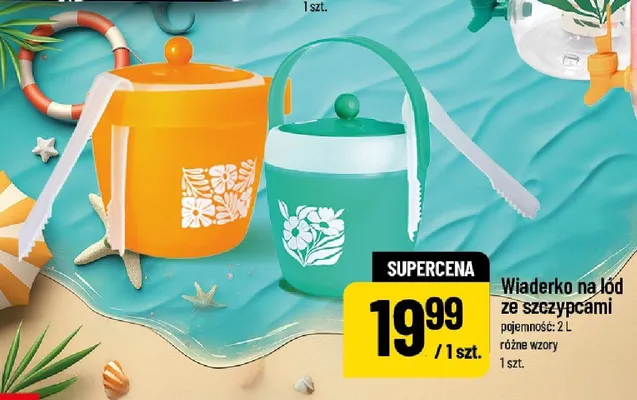 Wiaderko na lód ze szczypcami promocja w POLOmarket